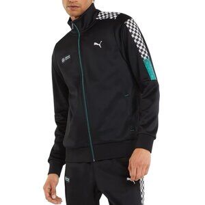 Puma Track Jacket Mens Size S Mercedes Benz F1 T7 AMG Petronas Full-Zip Black